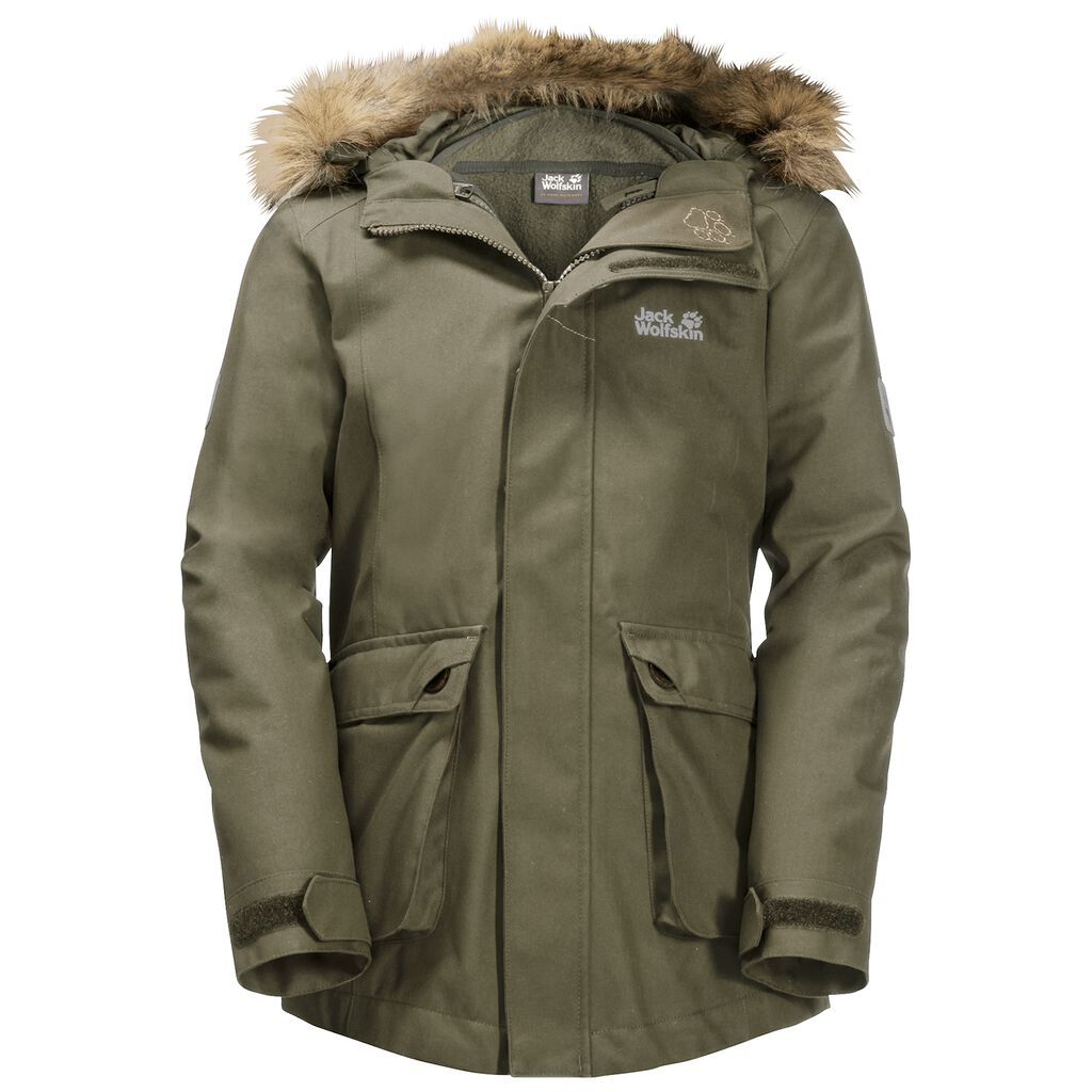 Jack Wolfskin G ELK ISLAND Vestes Enfant Olive - LQMSNJU-07